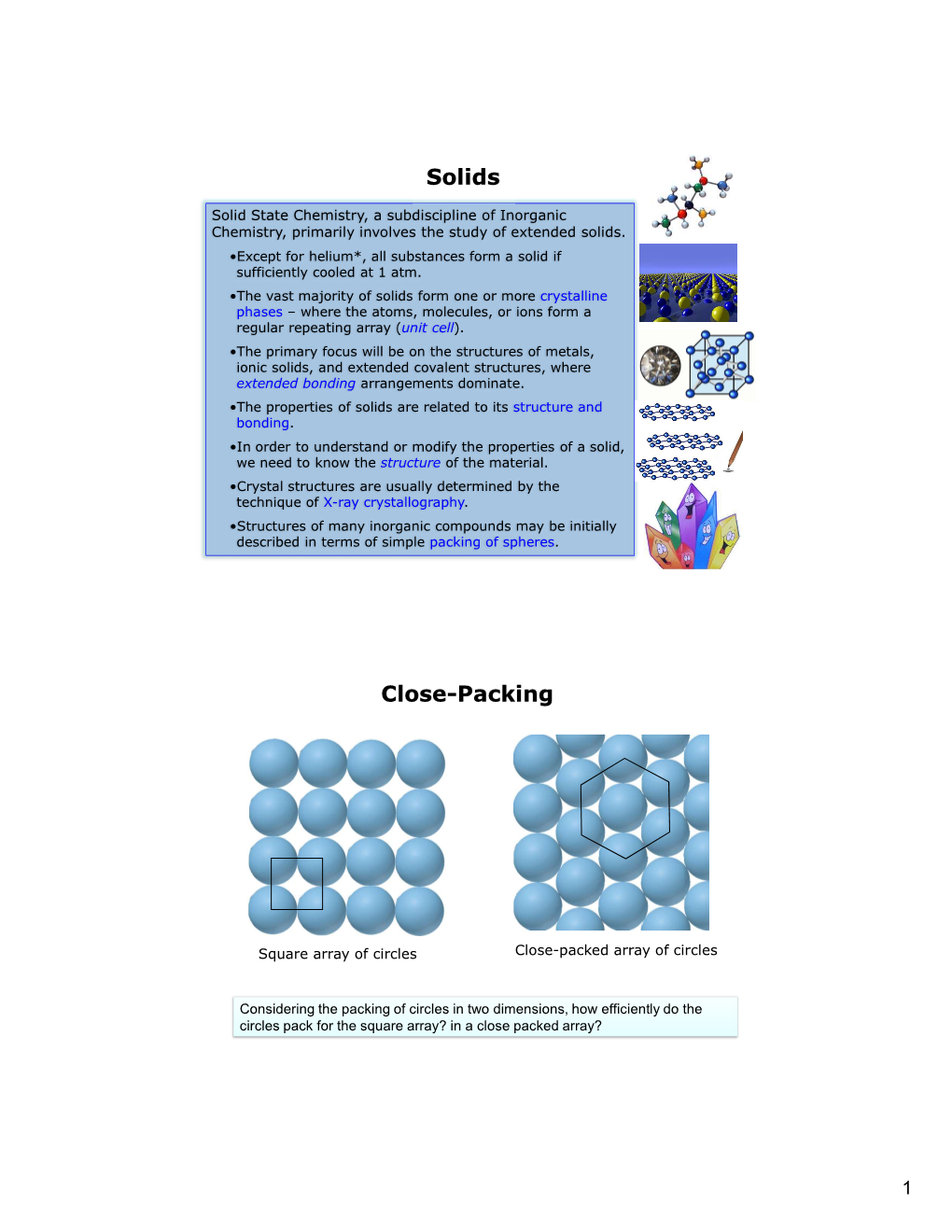 Solids Close-Packing