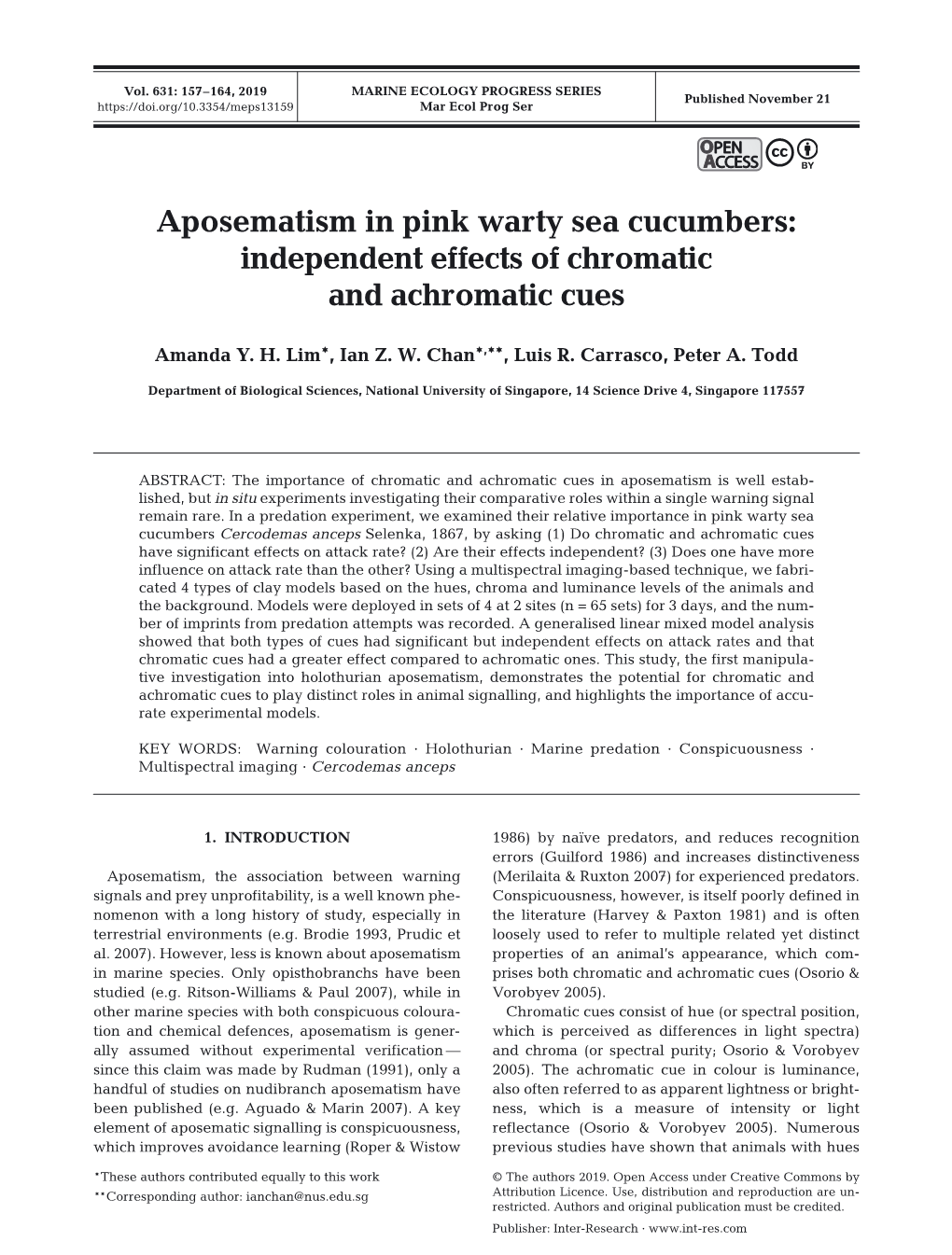 Marine Ecology Progress Series 631:157