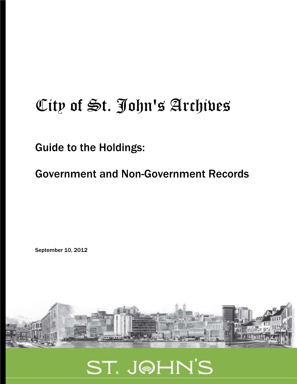 Archives Guide to the Holdings