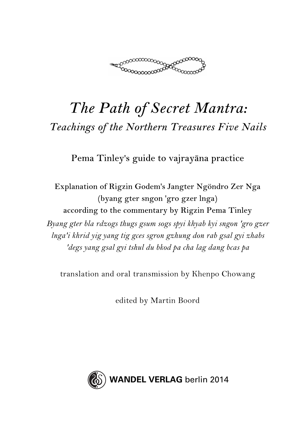 The Path of Secret Mantra 8 Jangter