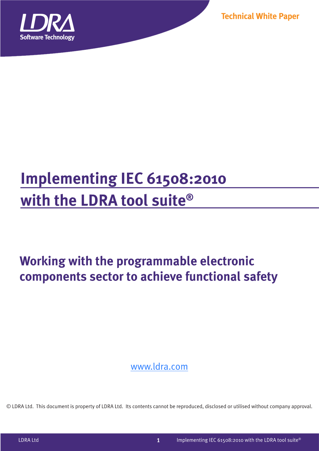 Implementing IEC 61508:2010 with the LDRA Tool Suite®
