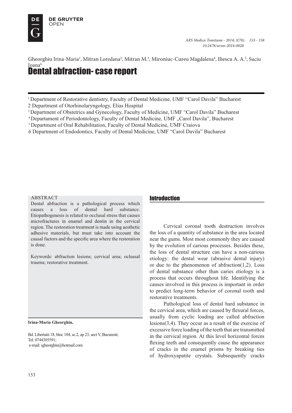 Dental Abfraction- Case Report
