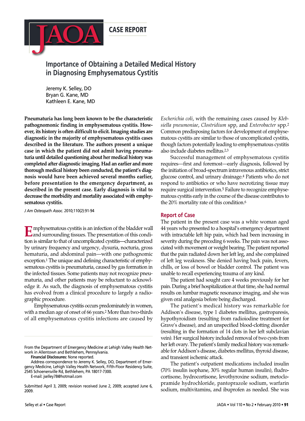 Importance of Obtaining a Detailed Medical History in Diagnosing Emphysematous Cystitis