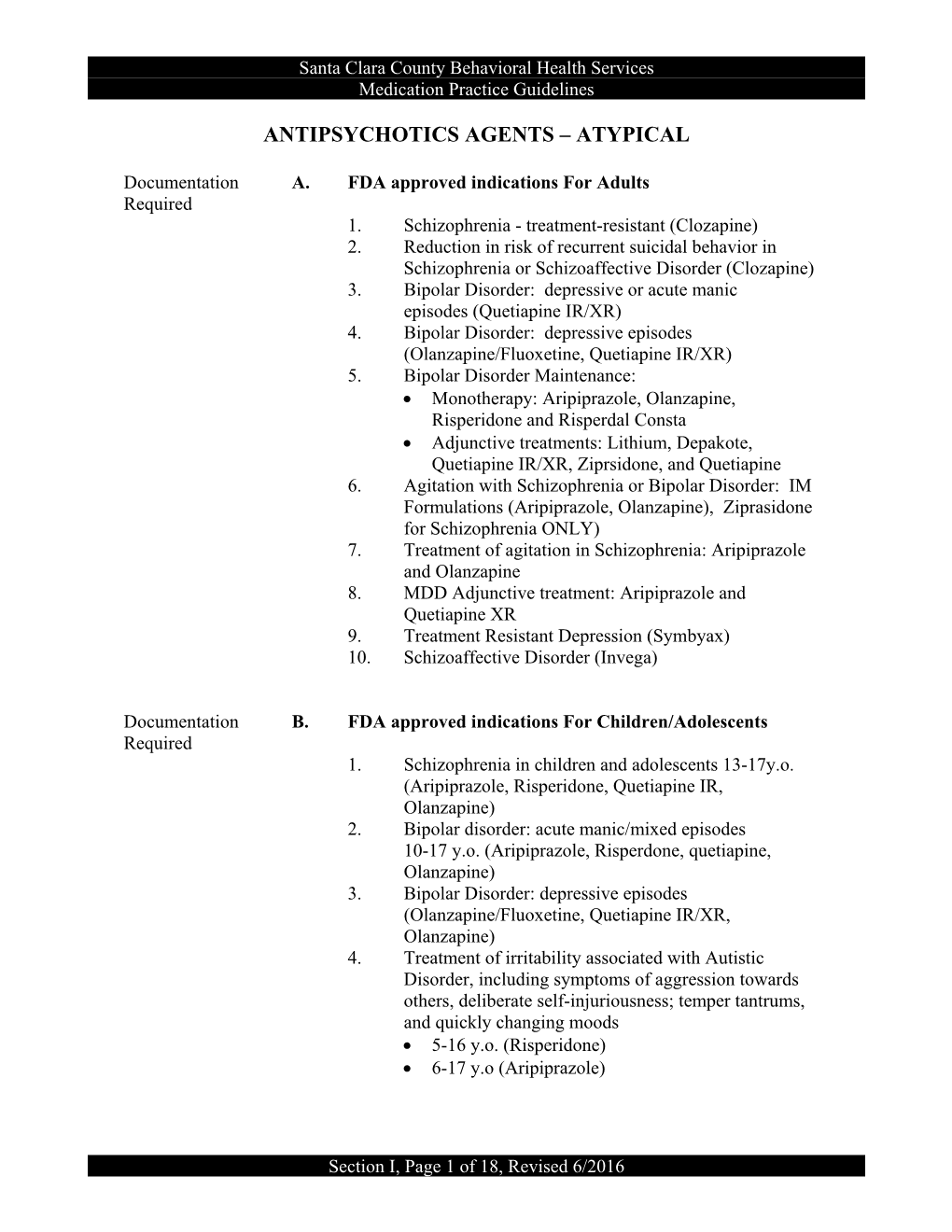 Antipsychotics Agents – Atypical