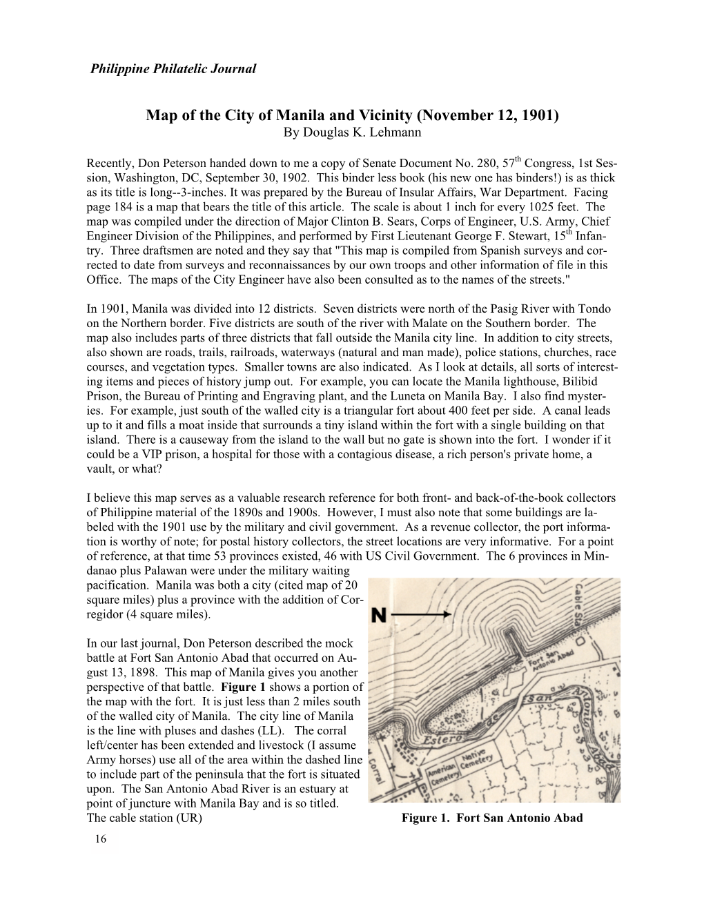 Map of the City of Manila and Vicinity (November 12, 1901) by Douglas K