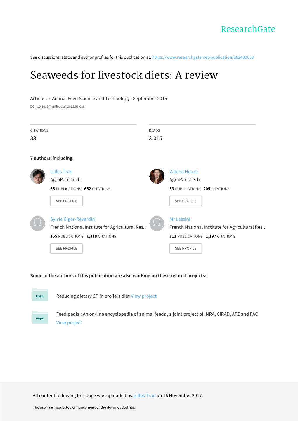 Seaweeds for Livestock Diets: a Review