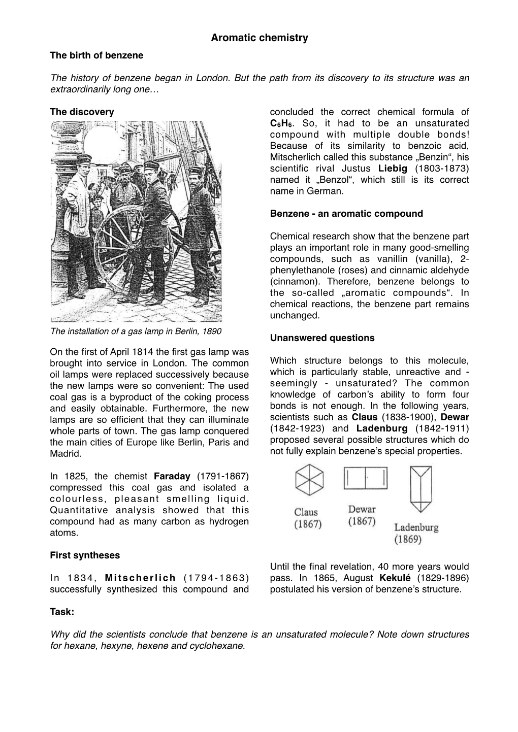 Claüs Dewar U Compressedeine Farblose, Aromatisch This Coal Riechende Gas and Fltissigkeit Isolated a 0867) 0867) Ladenbuis Colourless,Zu )825Isolieren