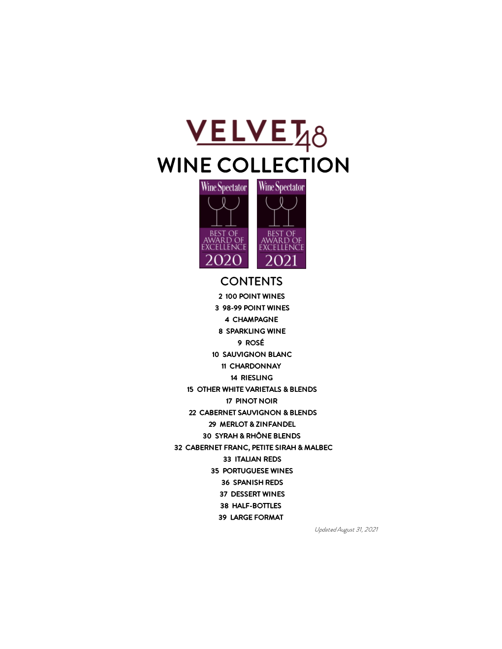 Velvet 48 Master Wine List AUG 2021-Web