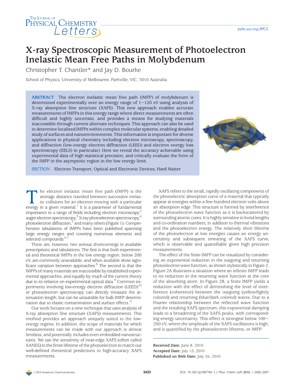 X-Ray Spectroscopic Measurement of Photoelectron Inelastic Mean Free Paths in Molybdenum Christopher T