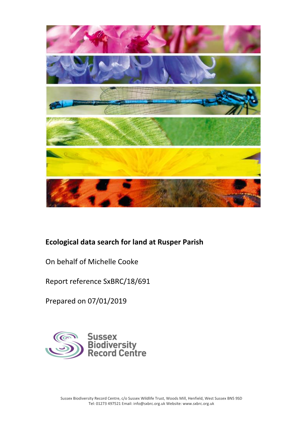 Sussex Biodiversity Record Centre Ecological Data Search for Sharing