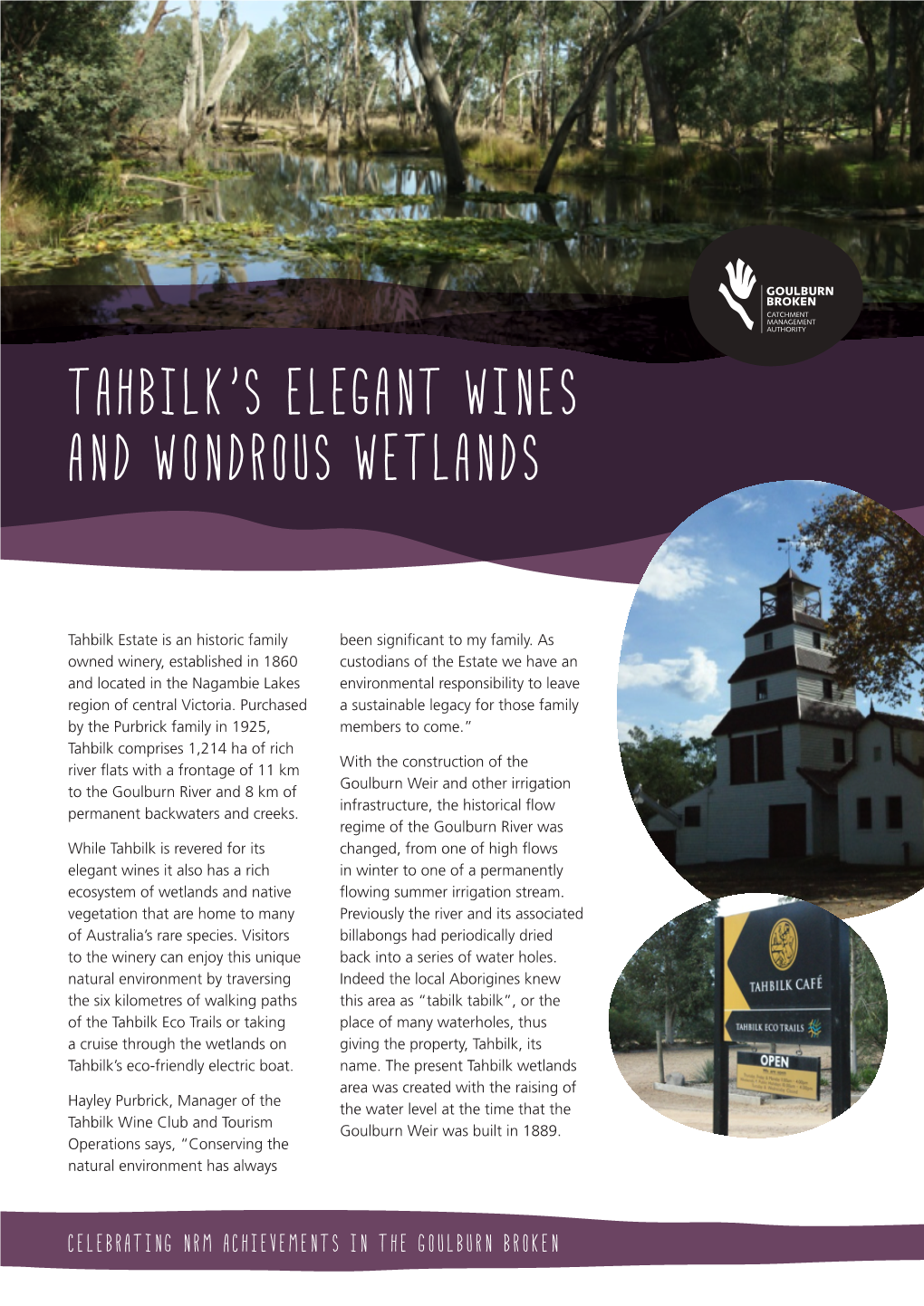 Tahbilk's Elegant Wines and Wondrous Wetlands