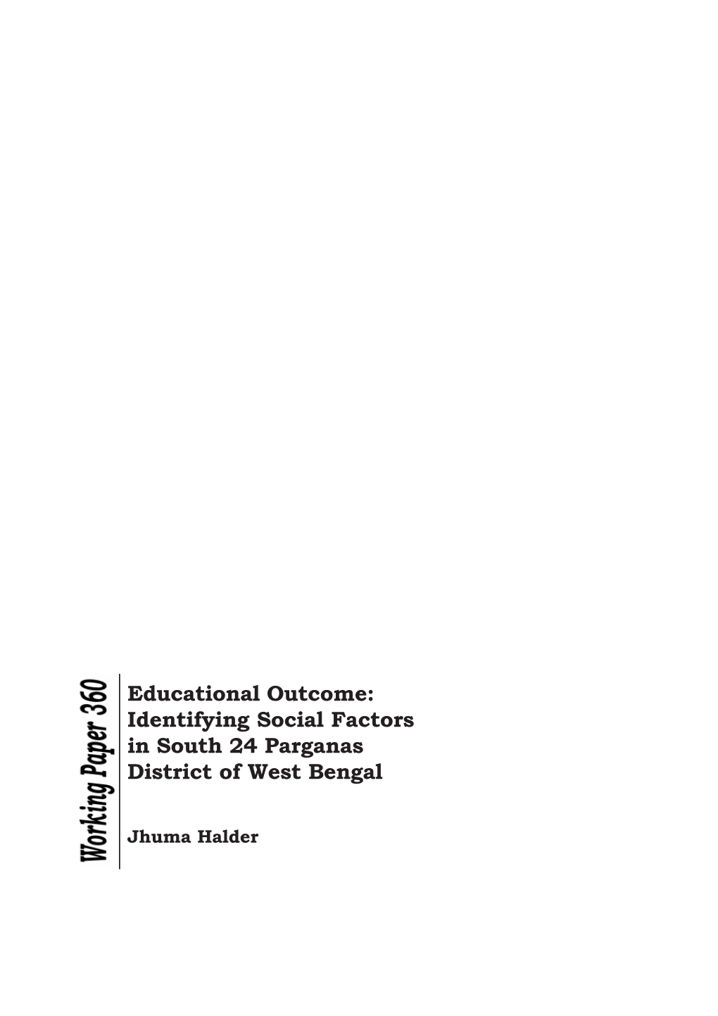 Identifying Social Factors in South 24 Parganas District of West Bengal