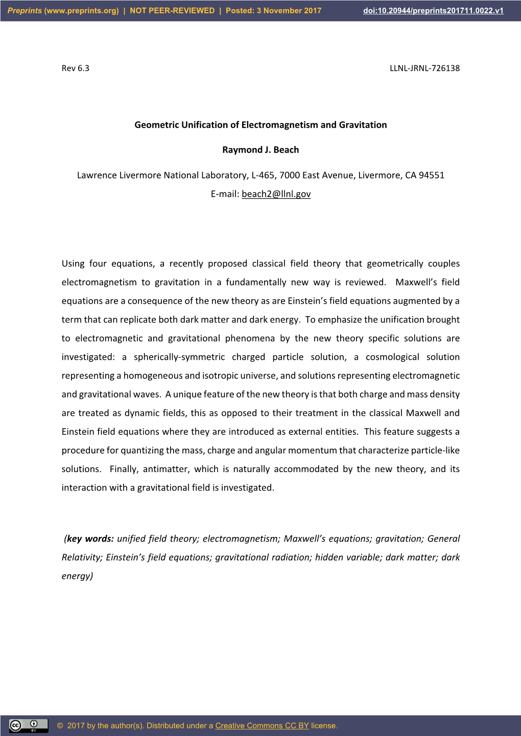 Geometric Unification of Electromagnetism and Gravitation