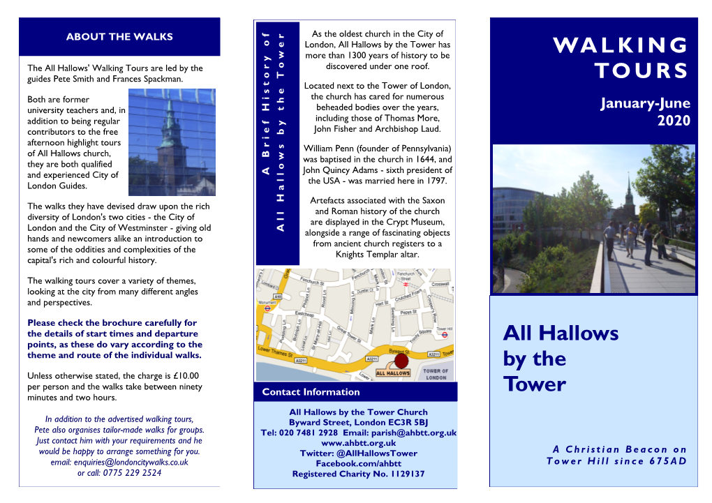 WALKING TOURS All Hallows by the Tower