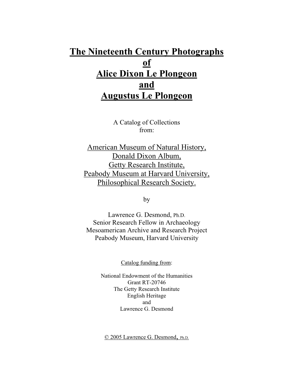 The Nineteenth Century Photographs of Alice Dixon Le Plongeon and Augustus Le Plongeon