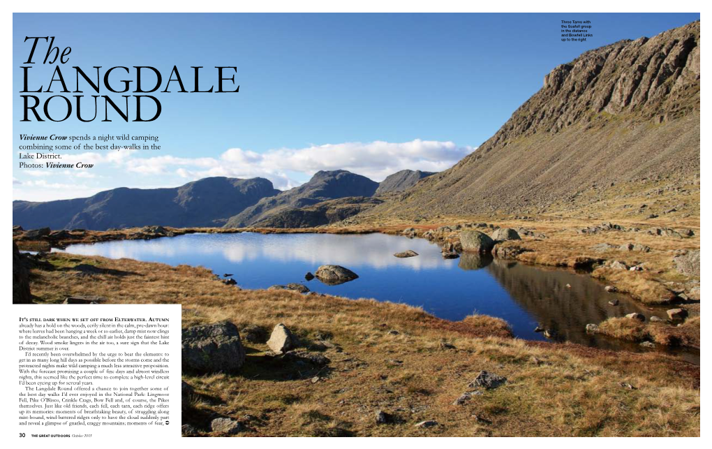 Vivienne Crow Spends a Night Wild Camping Combining Some of the Best Day-Walks in the Lake District