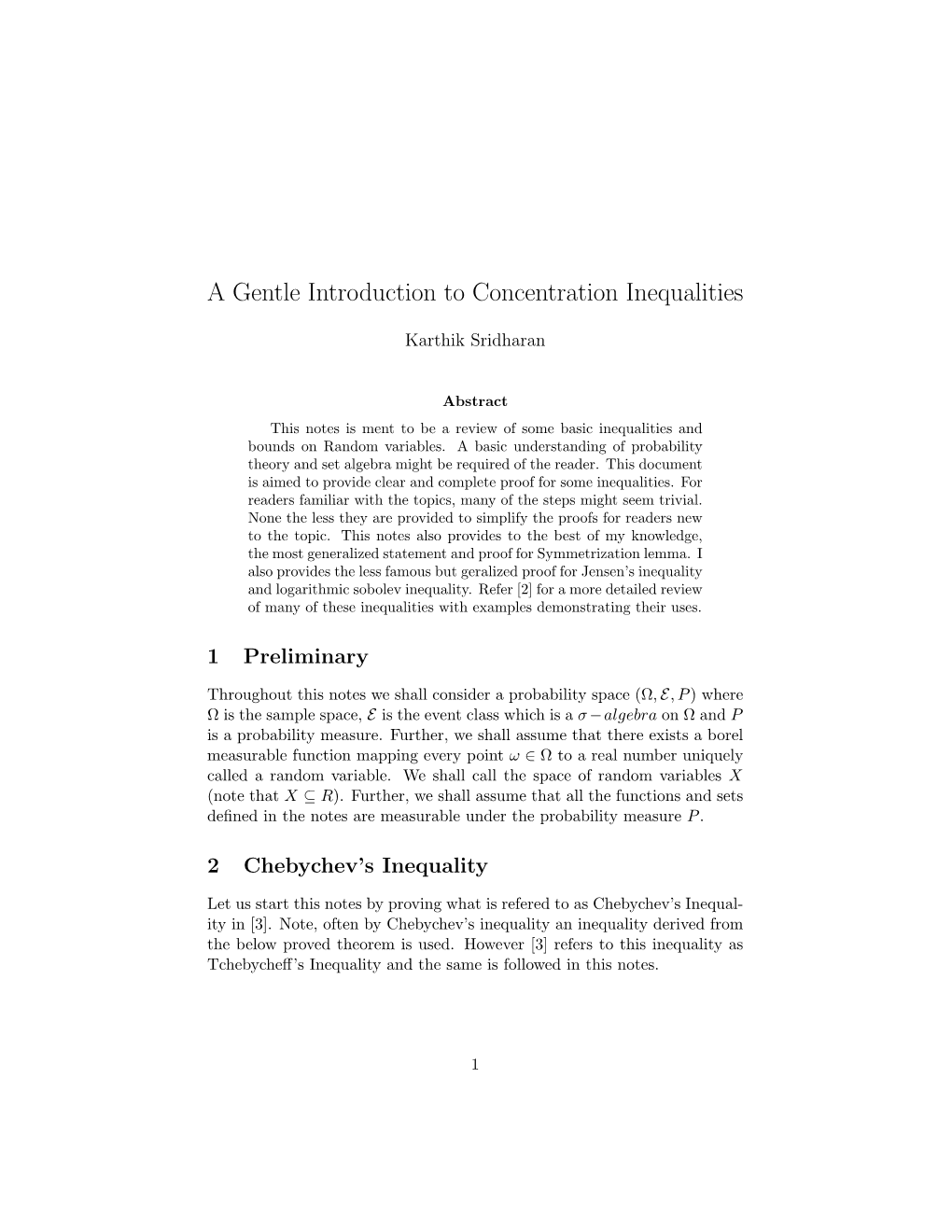 Concentration Inequalities