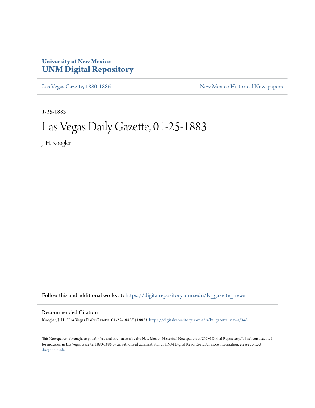 Las Vegas Daily Gazette, 01-25-1883 J