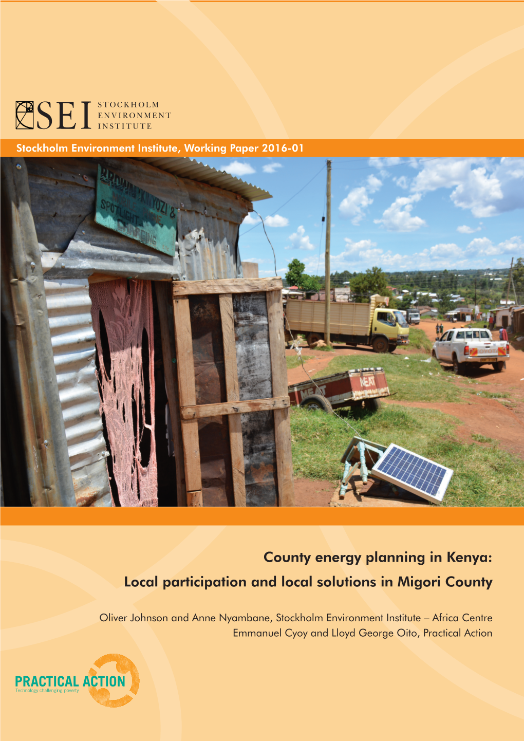 County Energy Planning in Kenya: Local Participation and Local Solutions in Migori County