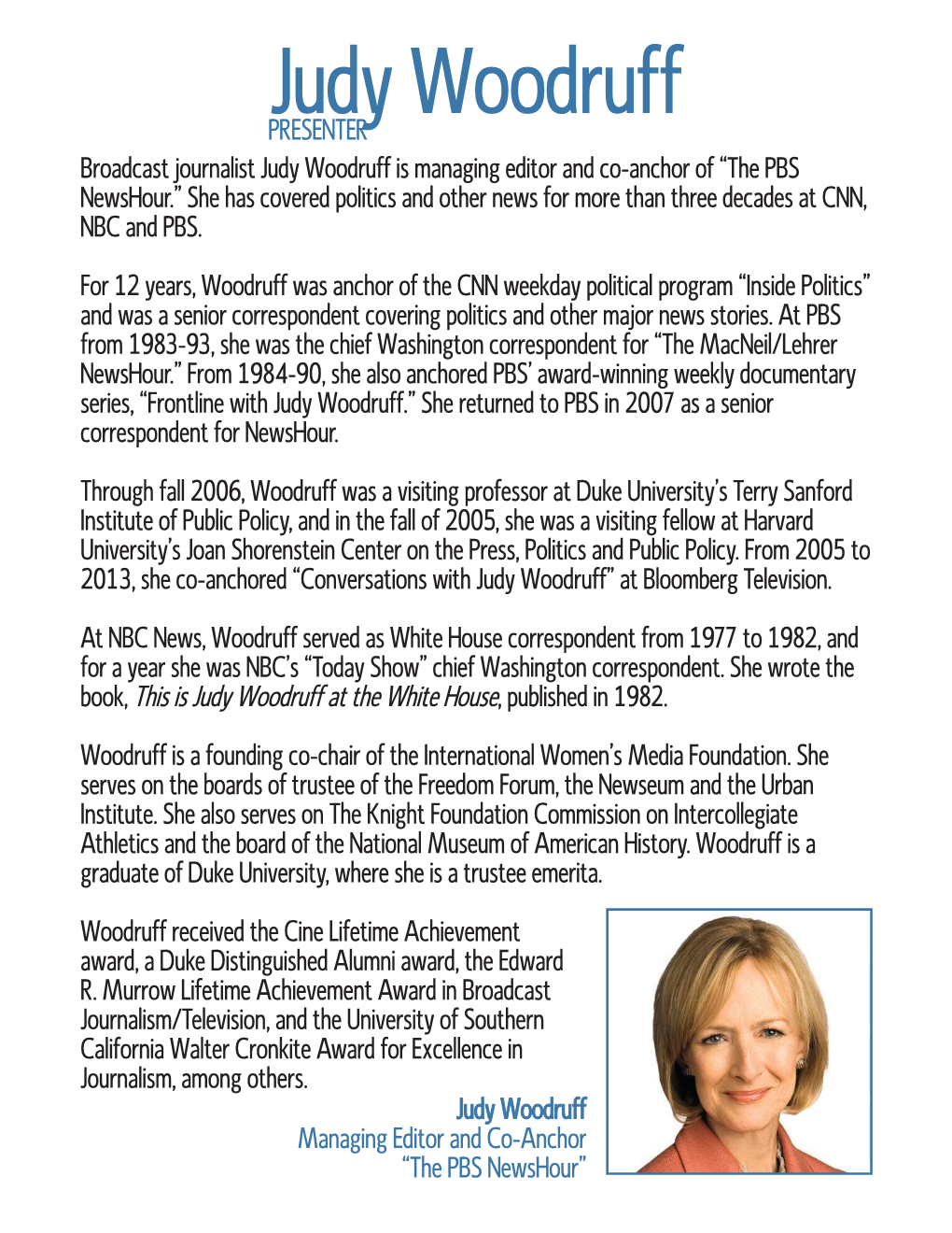 Judy Woodruff