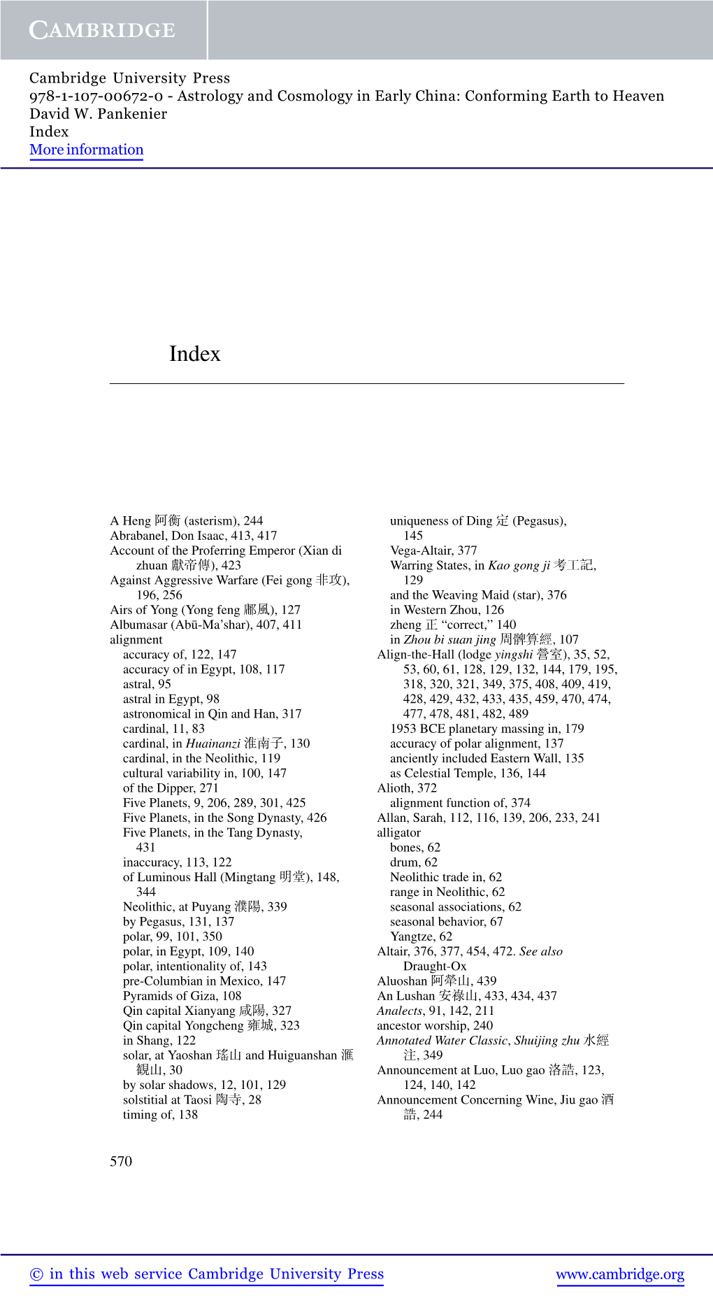 Astrology and Cosmology in Early China: Conforming Earth to Heaven David W