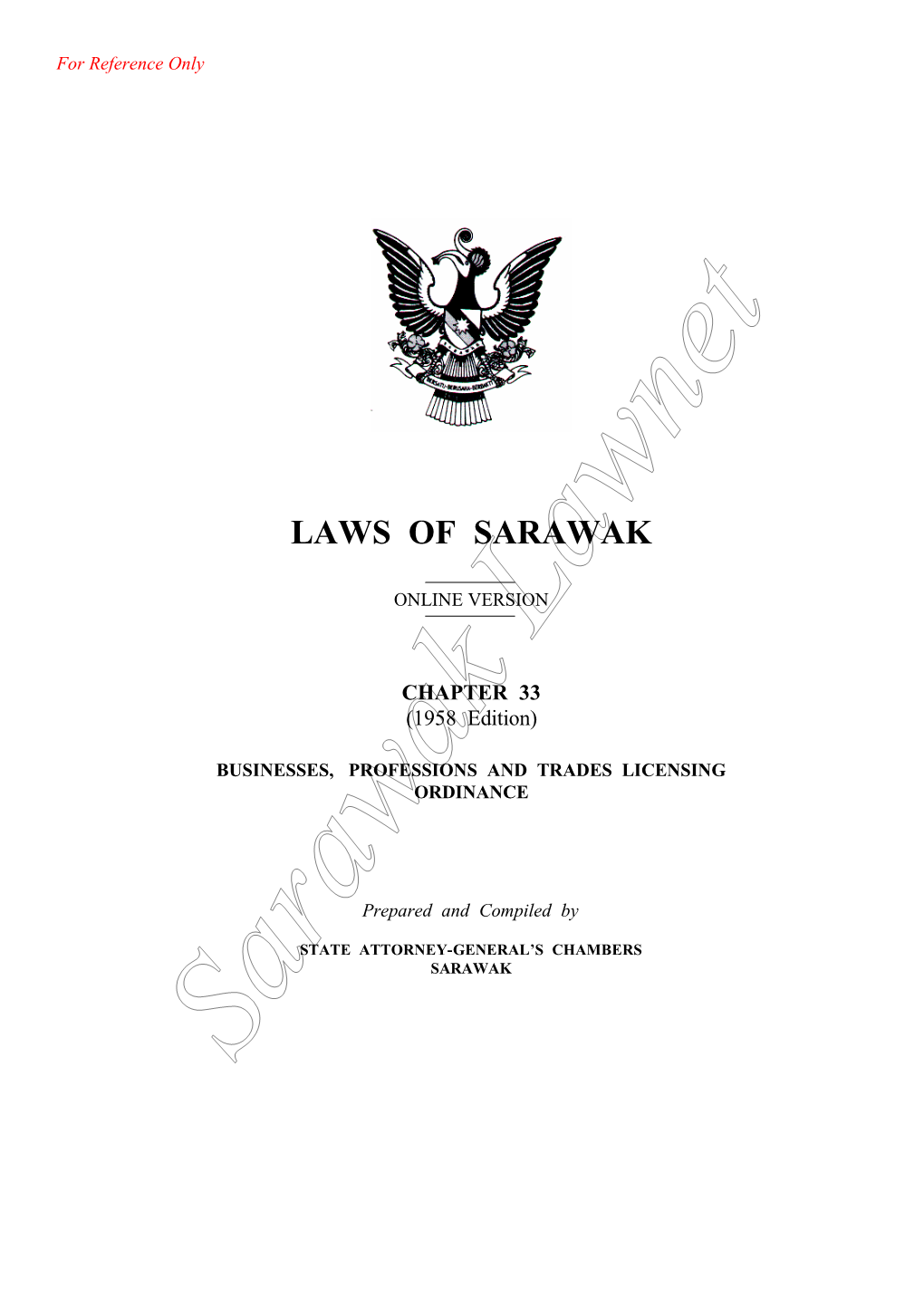 Businesses, Professions and Trades Licensing Ordinance