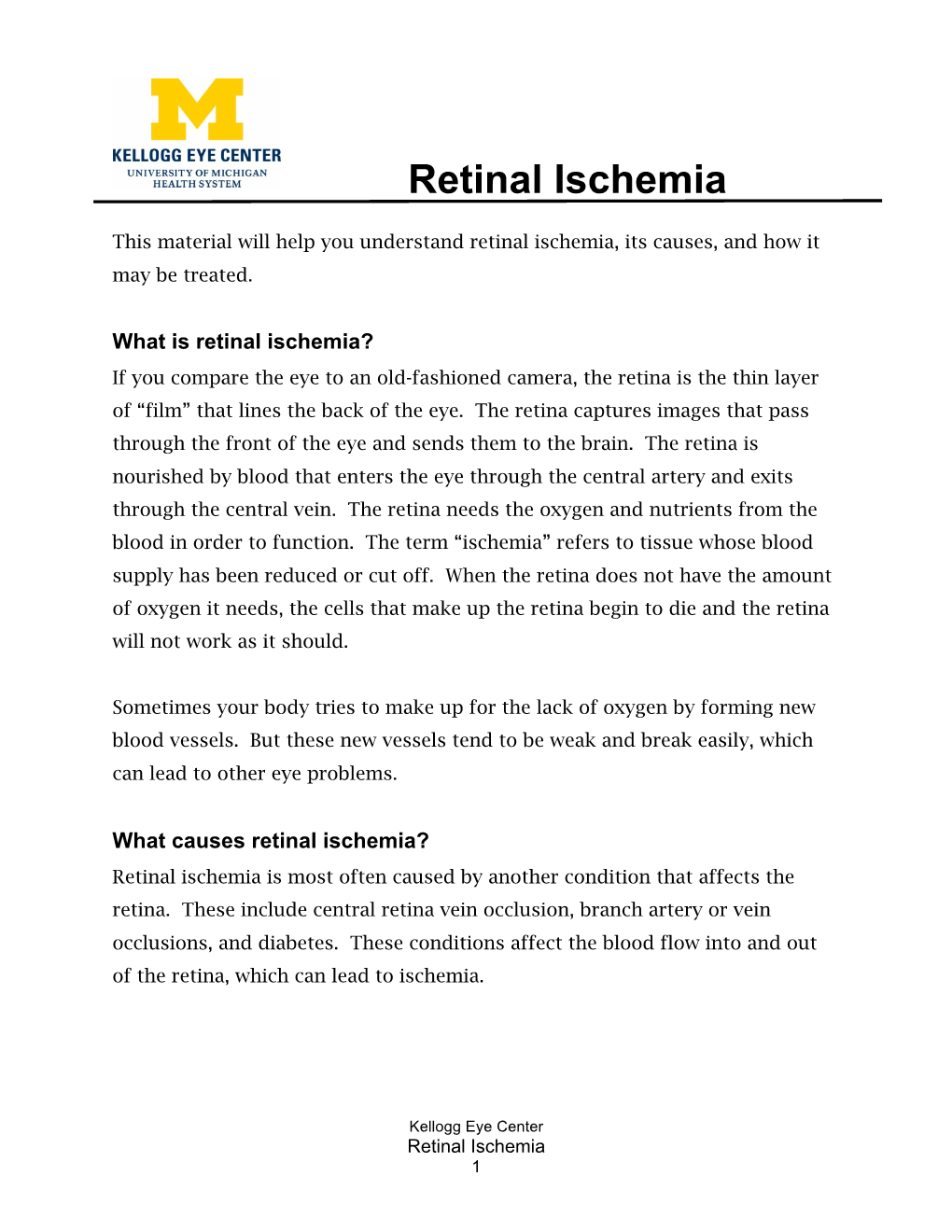 Retinal Ischemia