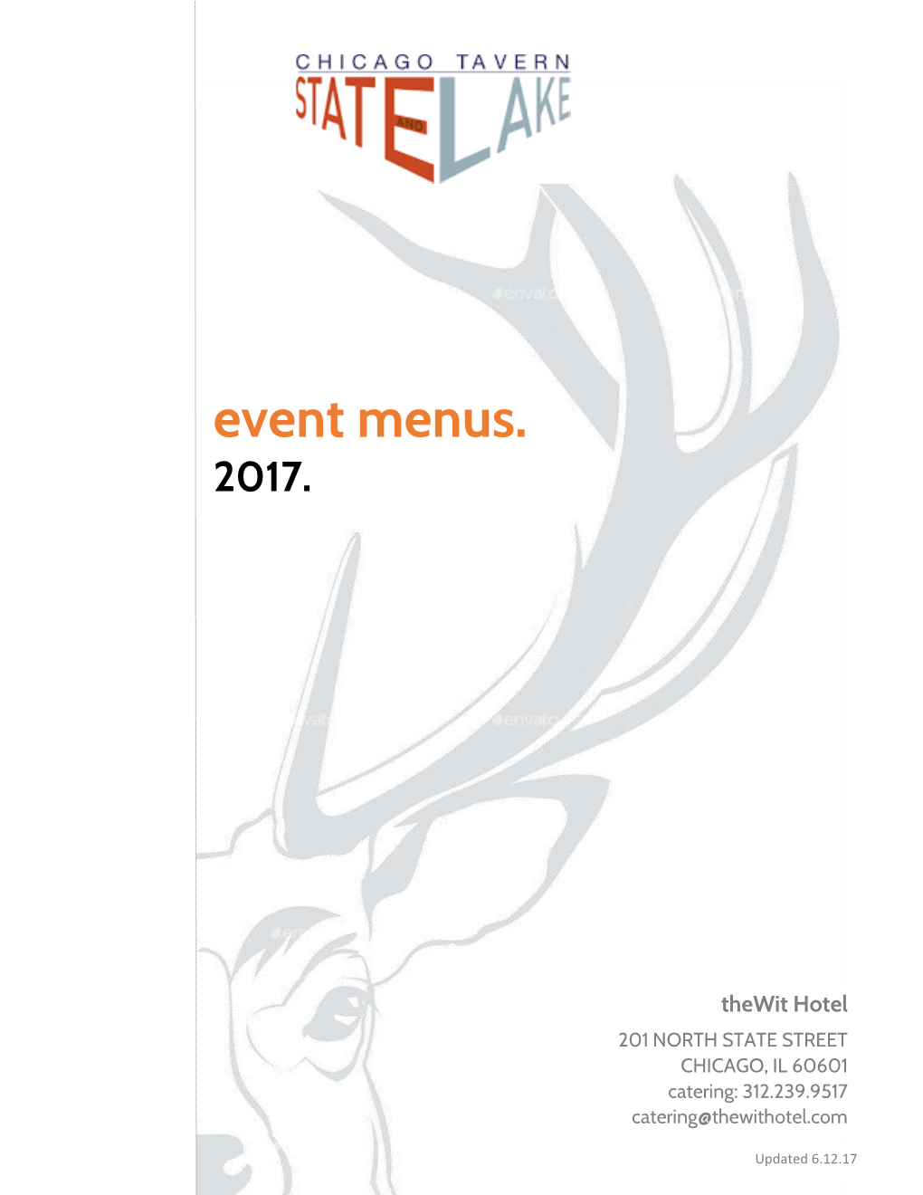 Event Menus. 2017