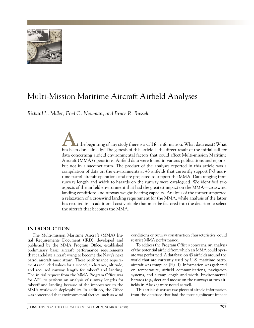 Multi-Mission Maritime Aircraft Airfield Analyses