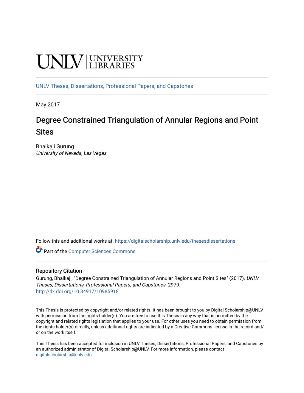 Degree Constrained Triangulation of Annular Regions and Point Sites