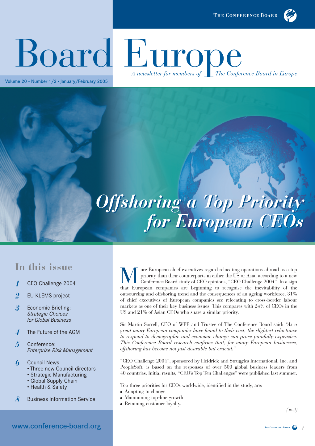 Offshoring a Top Priority for European Ceos