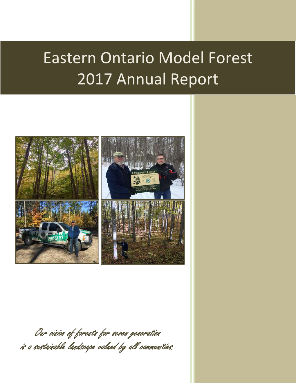 Eastern Ontario Model Forest 2017 Annual Report