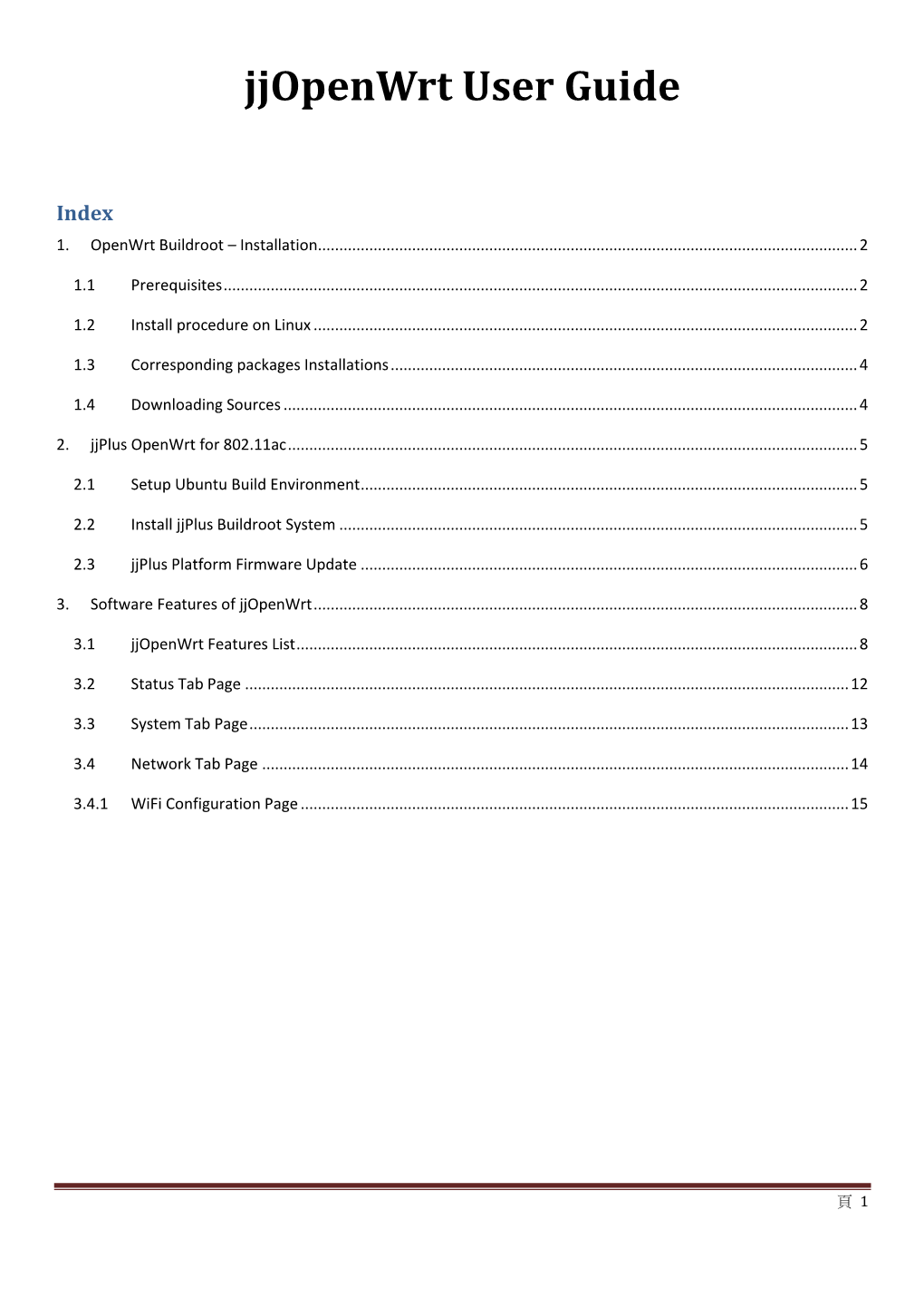 Jjopenwrt User Guide