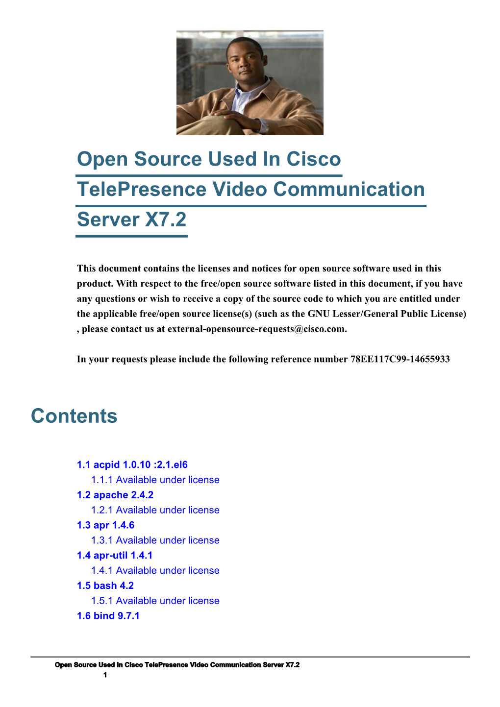 Cisco Telepresence Video Communication Server X7.2 Open