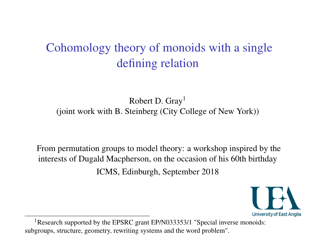 Cohomology Theory of Monoids with a Single Defining Relation