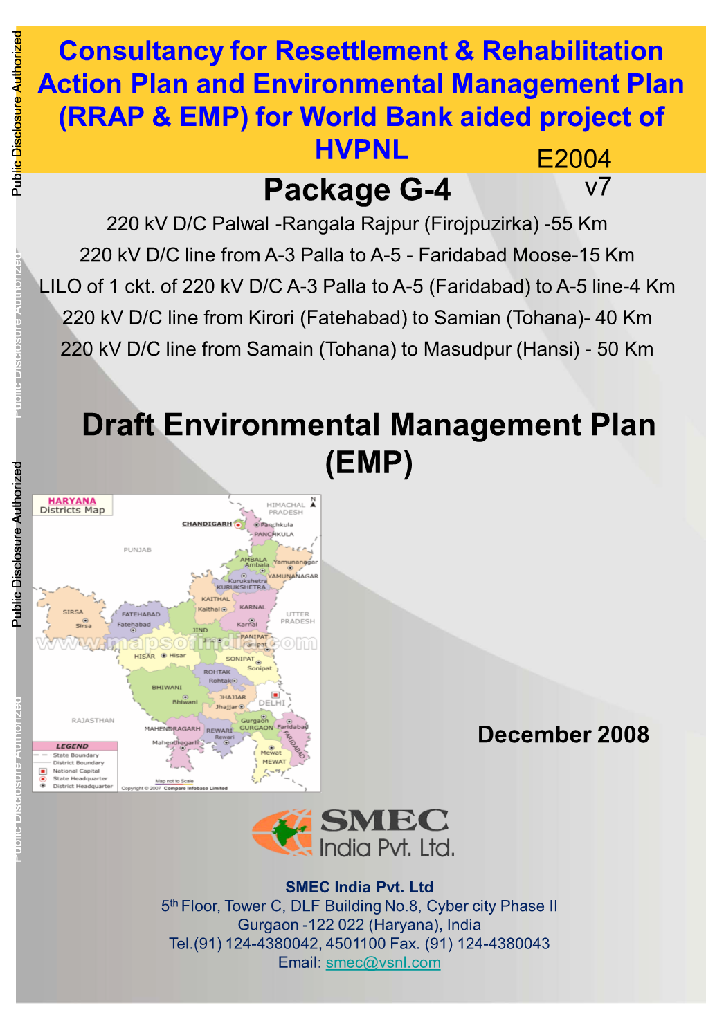 December 2008 Draft Environmental Management Plan