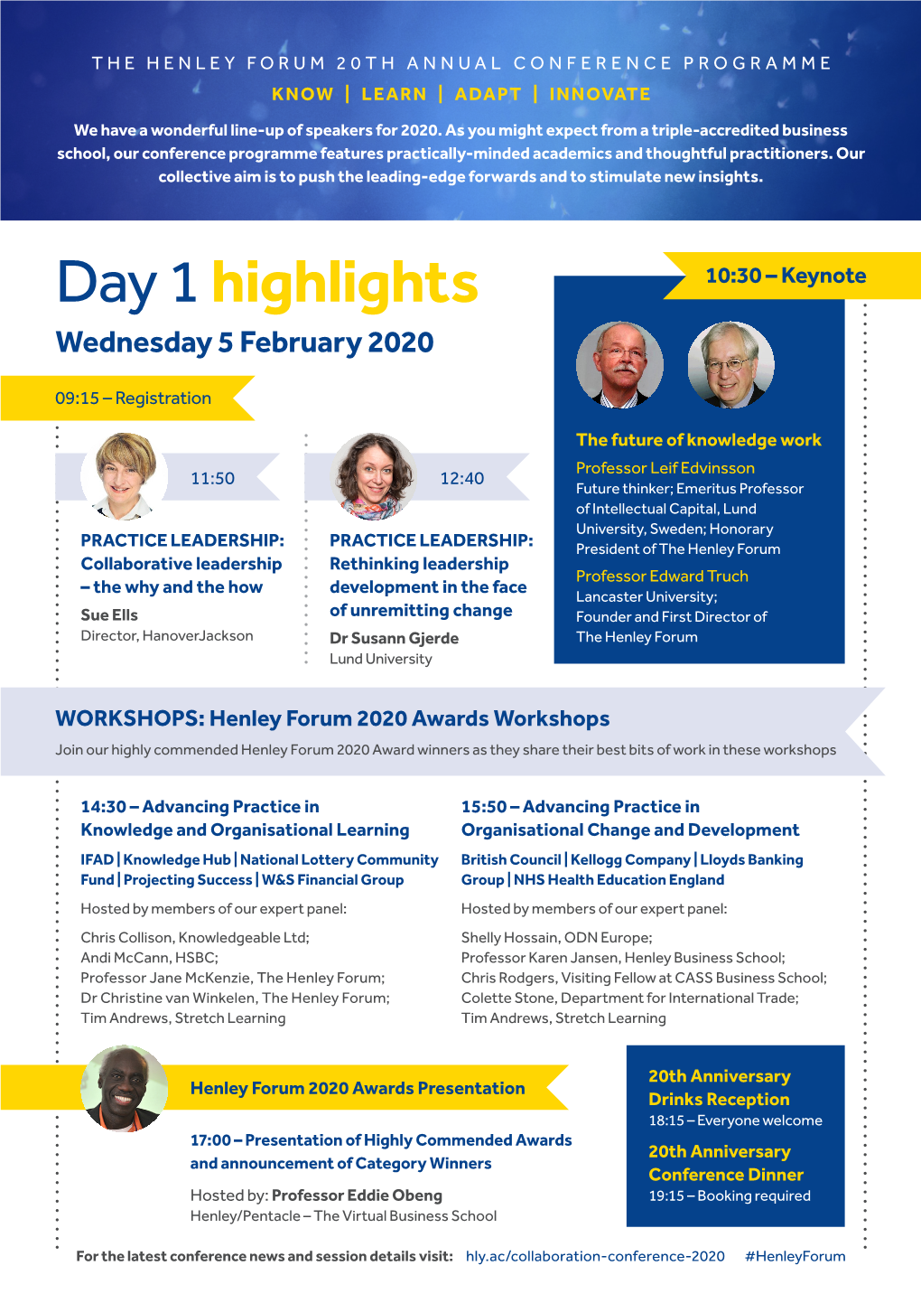Day 1 Highlights 10:30 – Keynote Wednesday 5 February 2020