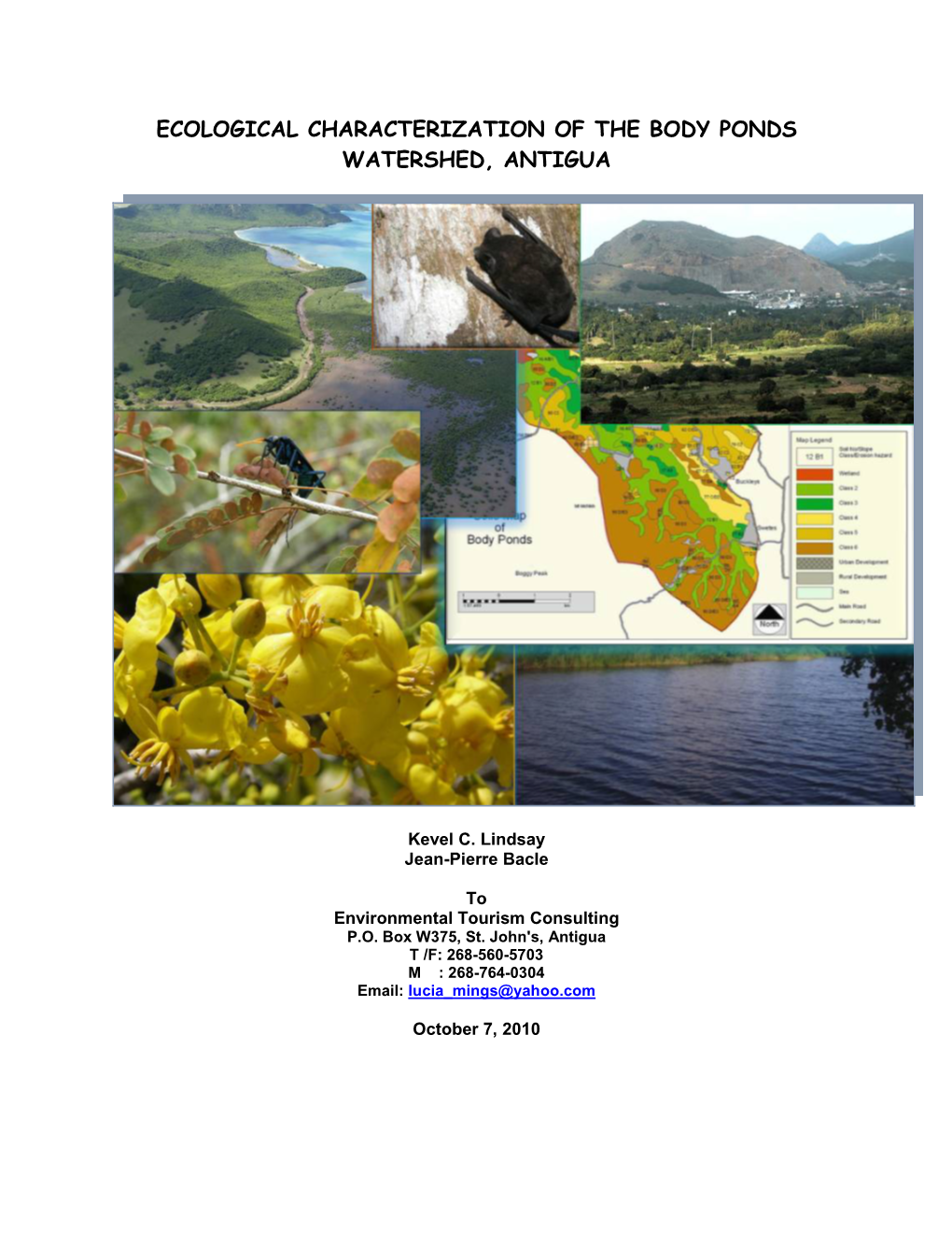 Ecological Characterization of the Body Ponds Watershed, Antigua