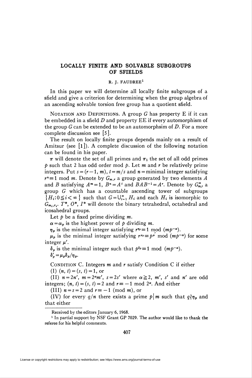 Locally Finite and Solvable Subgroups of Sfields