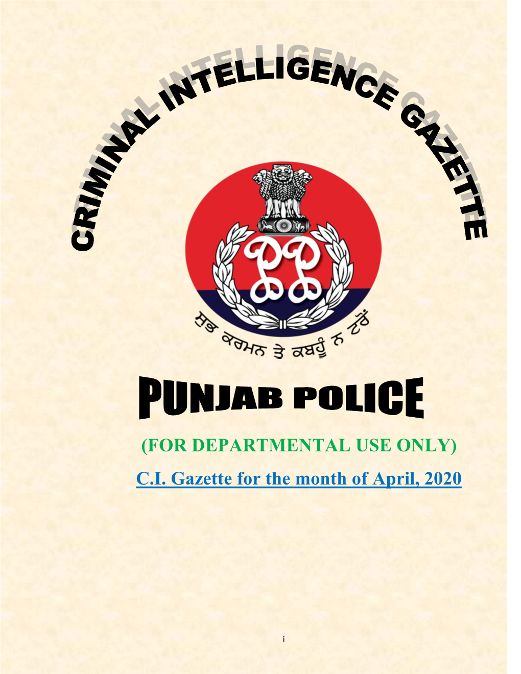 CI Gazette for the Month of April, 2020