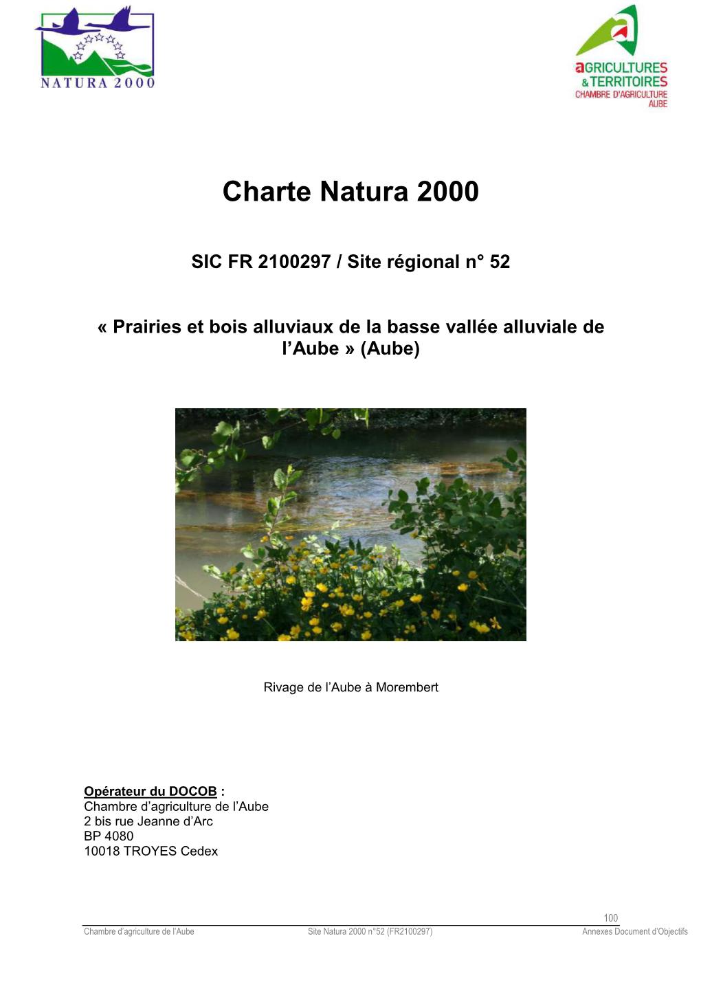 Charte Natura 2000 Du Site N°52