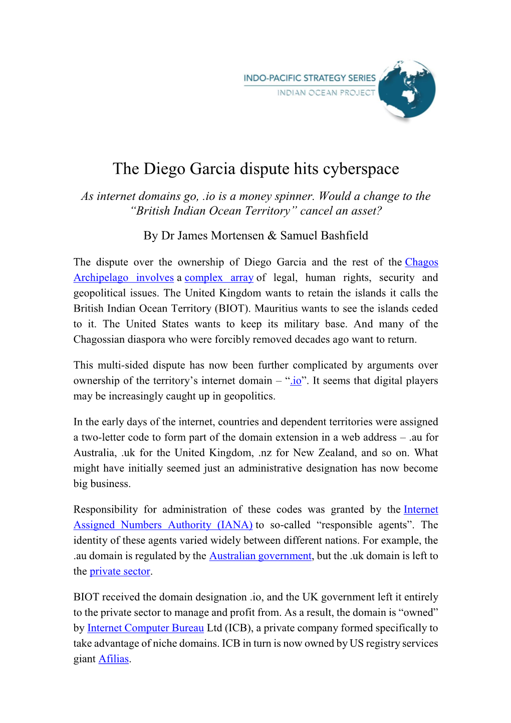 The Diego Garcia Dispute Hits Cyberspace As Internet Domains Go, .Io Is a Money Spinner