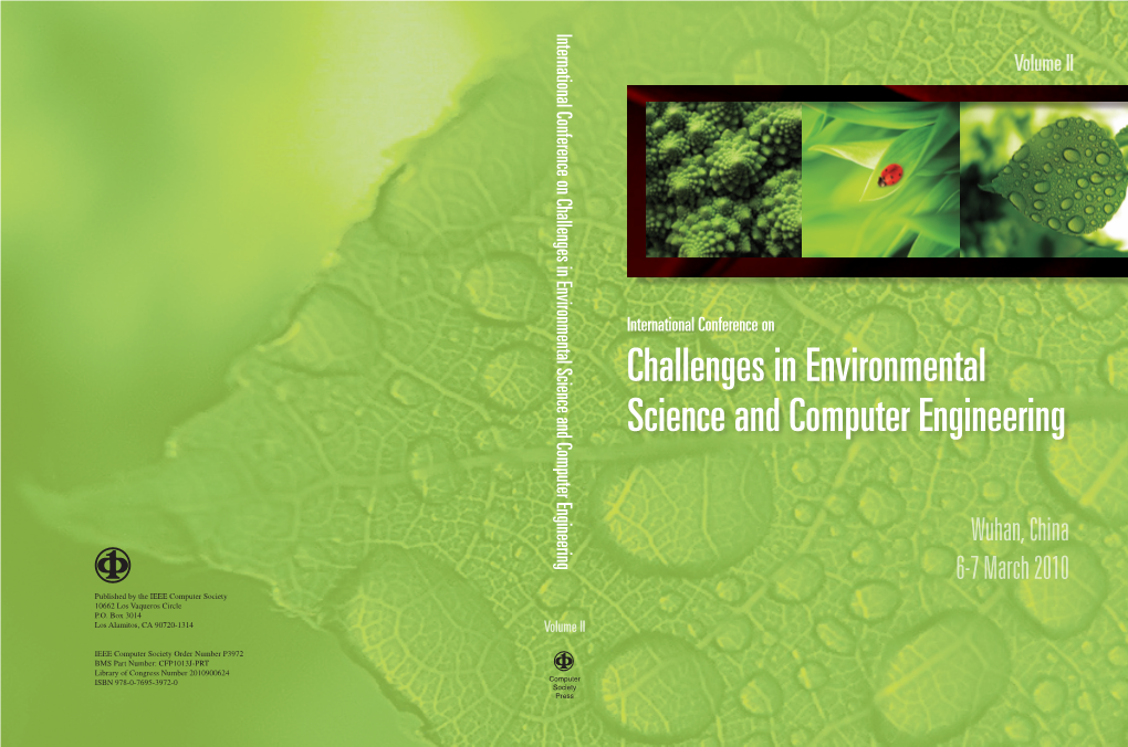 Challenges in Environmental Science and Computer Engineering Volume II