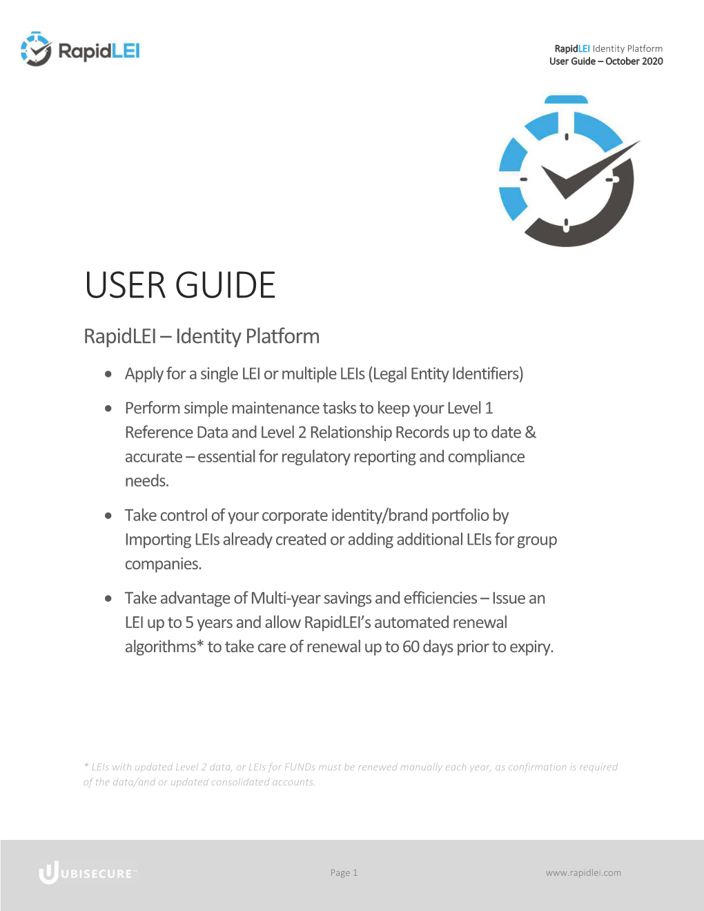 User Guide – October 2020