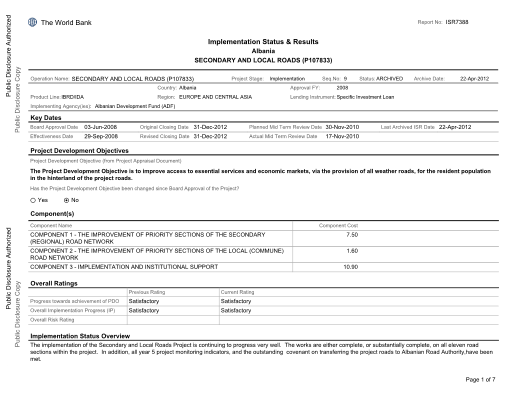 World Bank Document