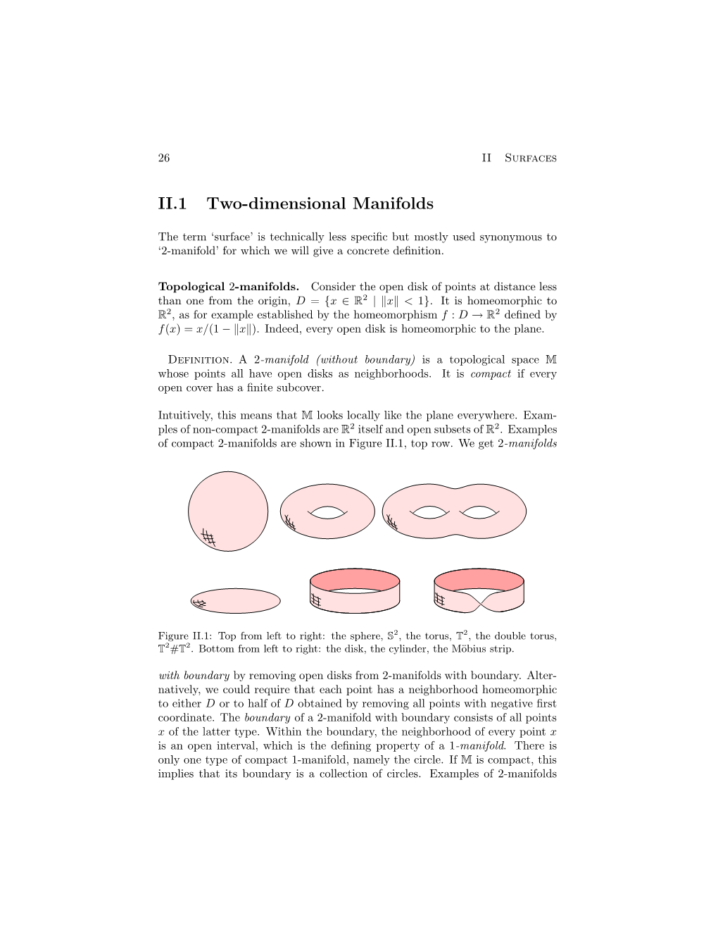 II.1 Two-Dimensional Manifolds