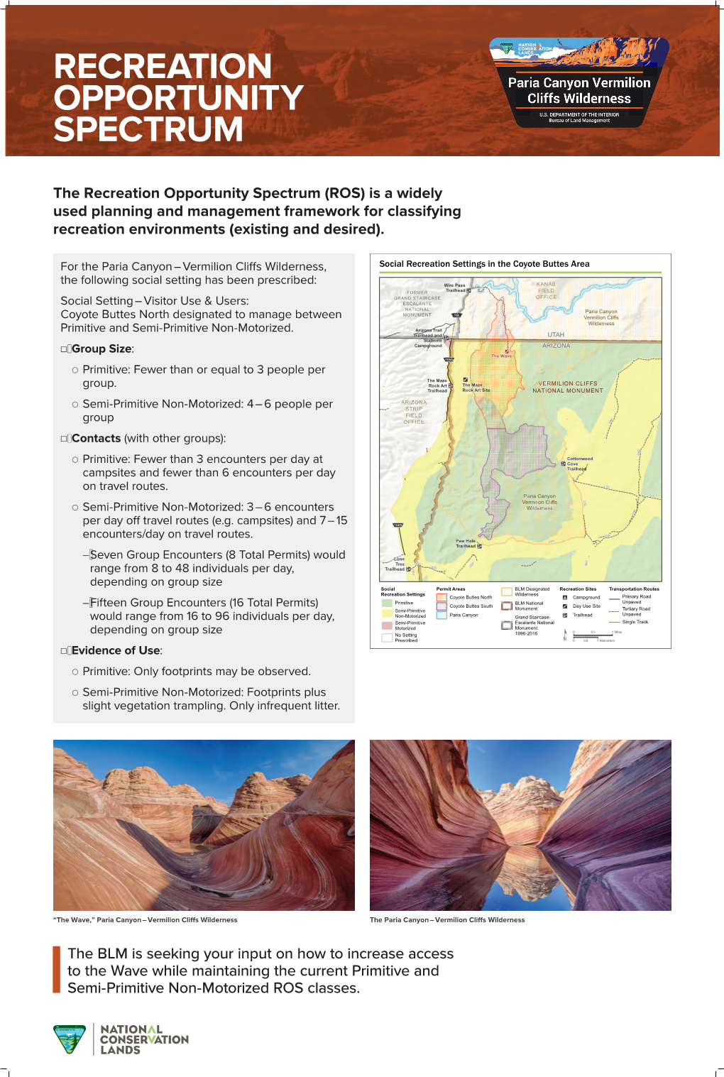 EVS BLM the Paria Canyon – Vermilion Cliffs Wilderness