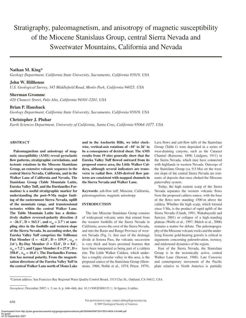 Stratigraphy, Paleomagnetism, and Anisotropy of Magnetic