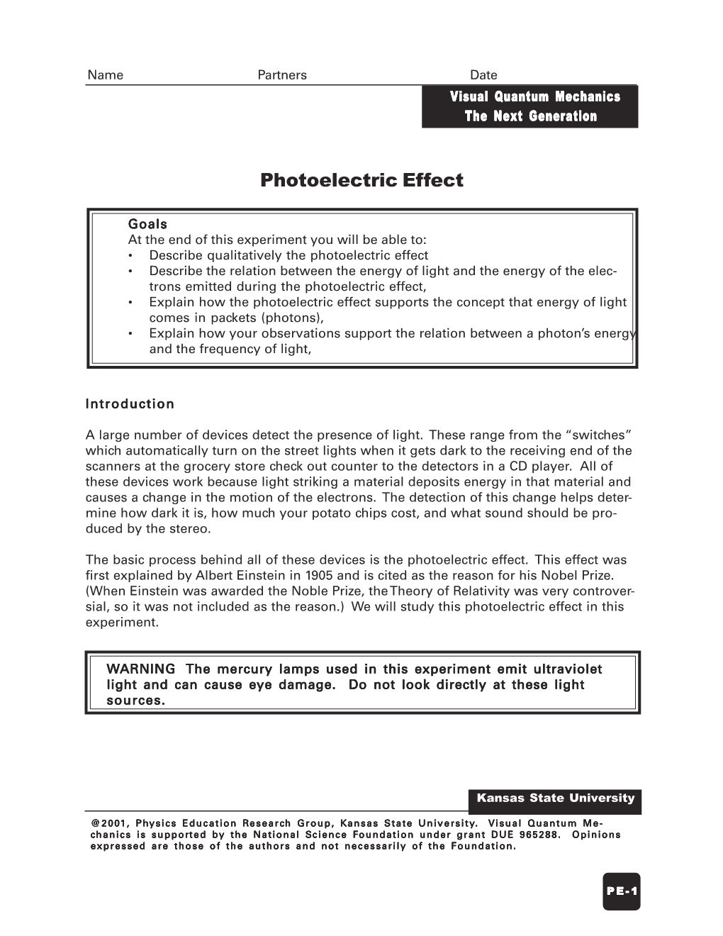 Photoelectric Effect