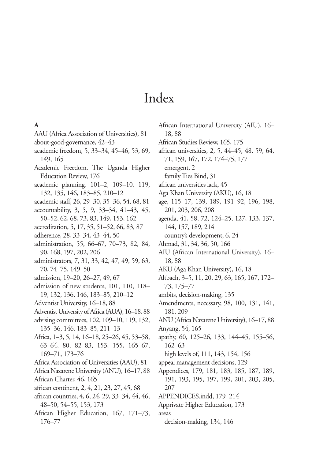 (Africa Association of Universities), 81 About-Good-Governance, 42–43